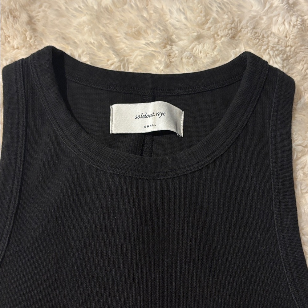 Soldout.nyc Bot So Basic Black Tank - Picture 3 of 5